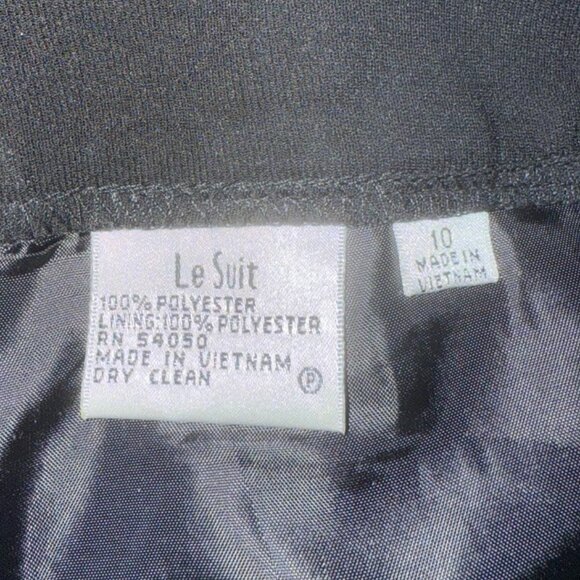 Le Suit lined pants black dress trousers office formal Women's Size 10 - Picture 6 of 6